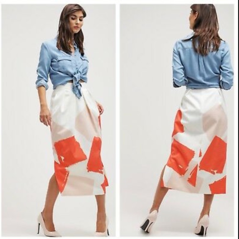LK Bennett Nadine Textured Midi Geo Print …